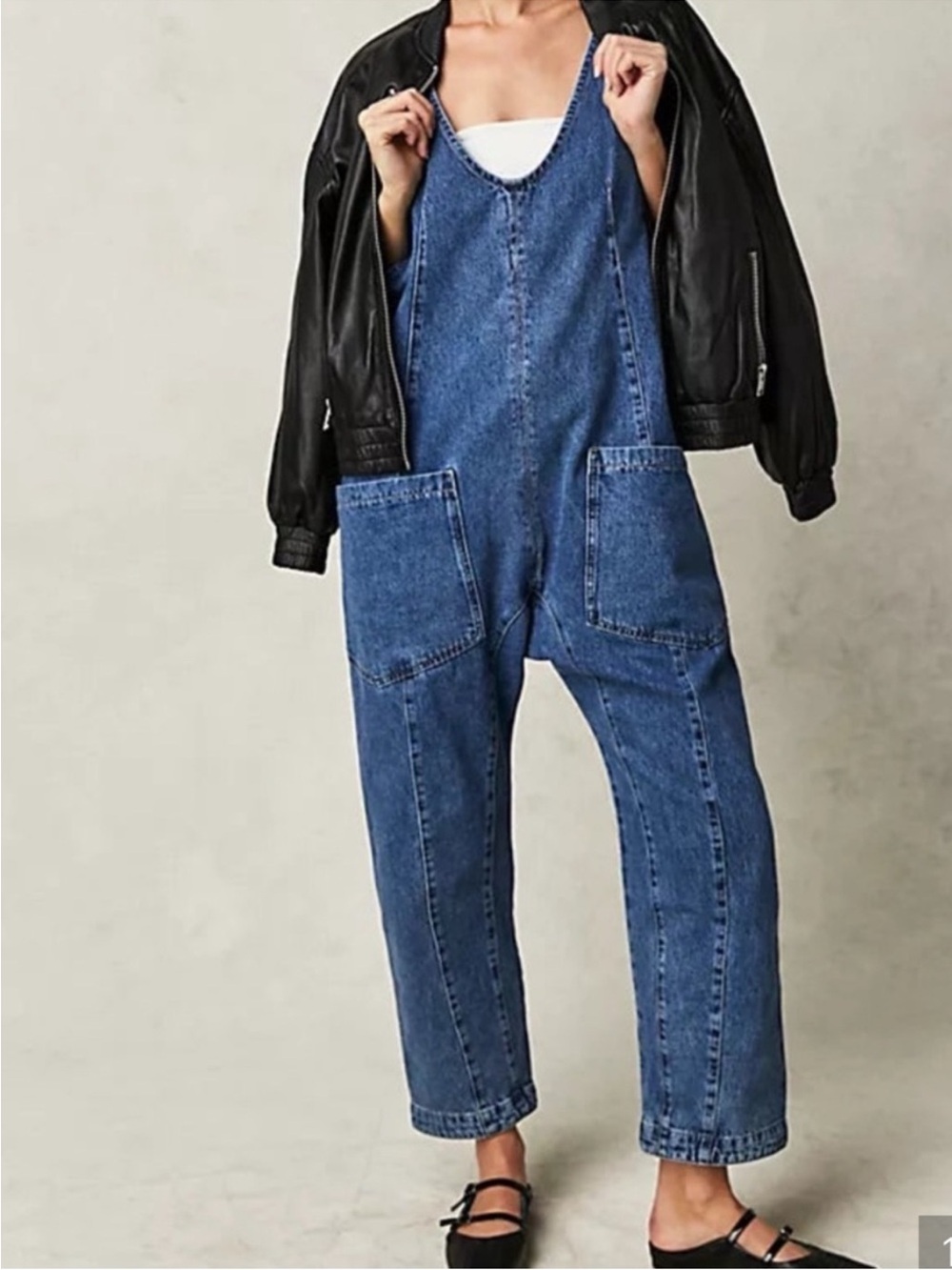 NWOT Free People High Roller Jumpsuit - Women's Sapphire BLUE Sz LRG